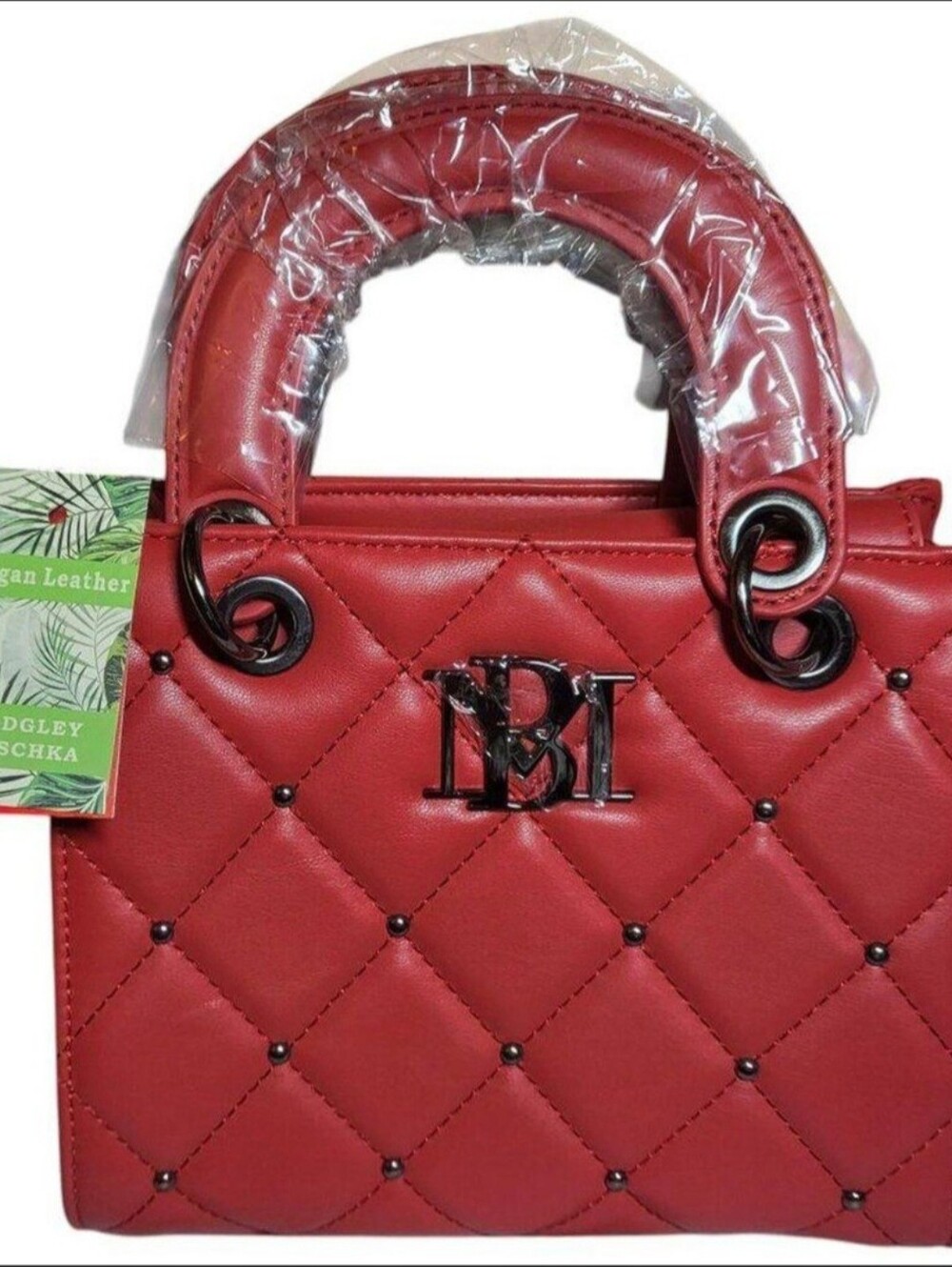 Badgley Mischka Red Quilted Crossbody